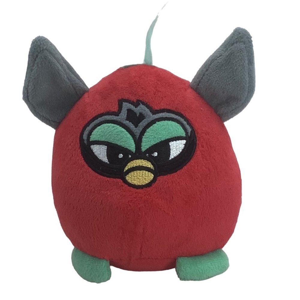 Hasbro Toy Factory Angry Birds Furby Plush Stuffed Toy 7 Inch Red Green